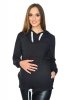 MijaCulture Casual 3 in1 Maternity and Nursing Pullover Sweatshirt with Print 4110 Black